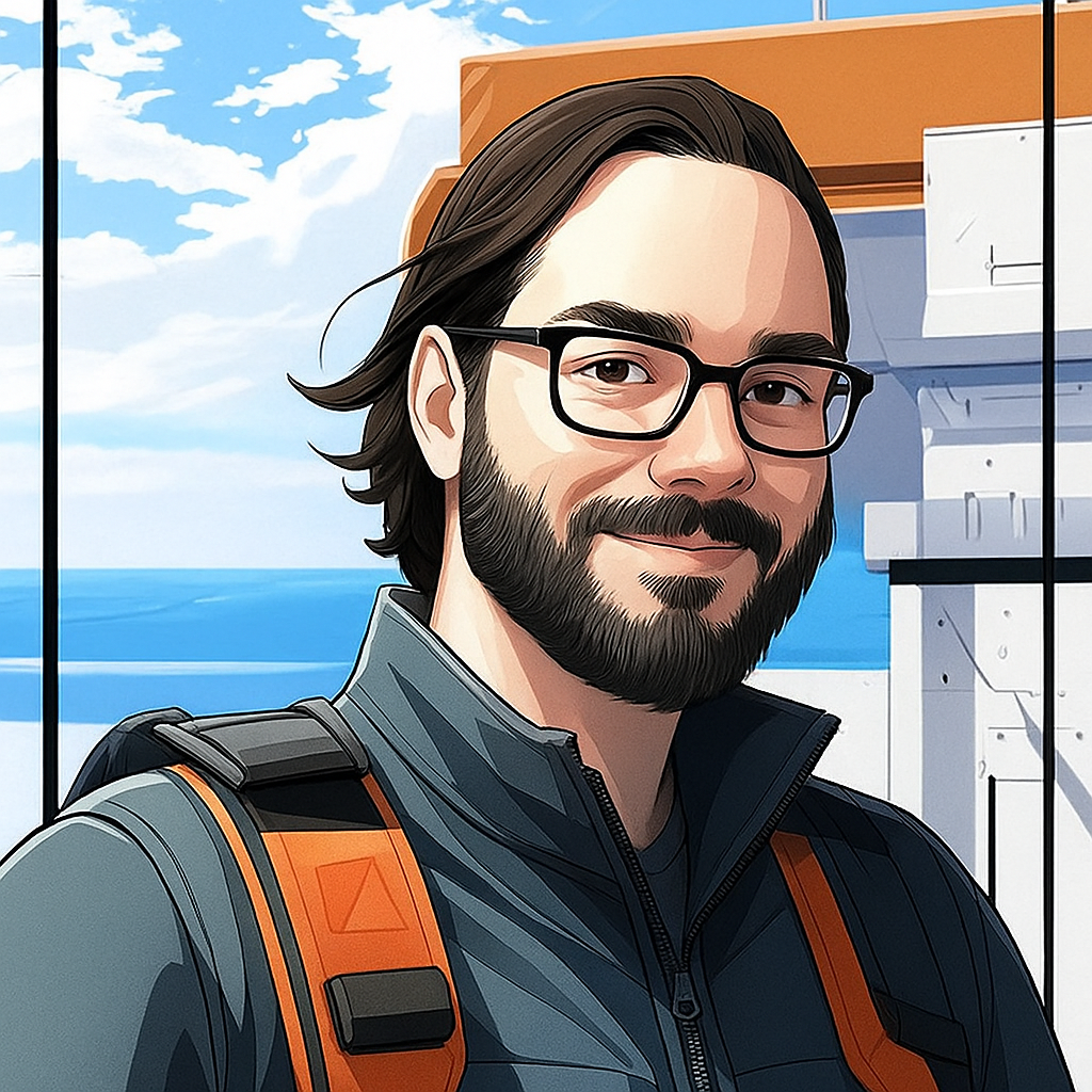 Cartoon profile of Vitor Forbrig